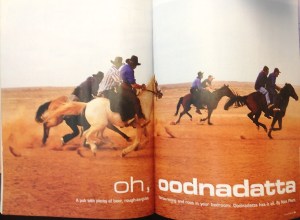 Riding with the cowboys. Pic: Ron Place