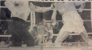 The end of the fight. Great photo by John Donegan.